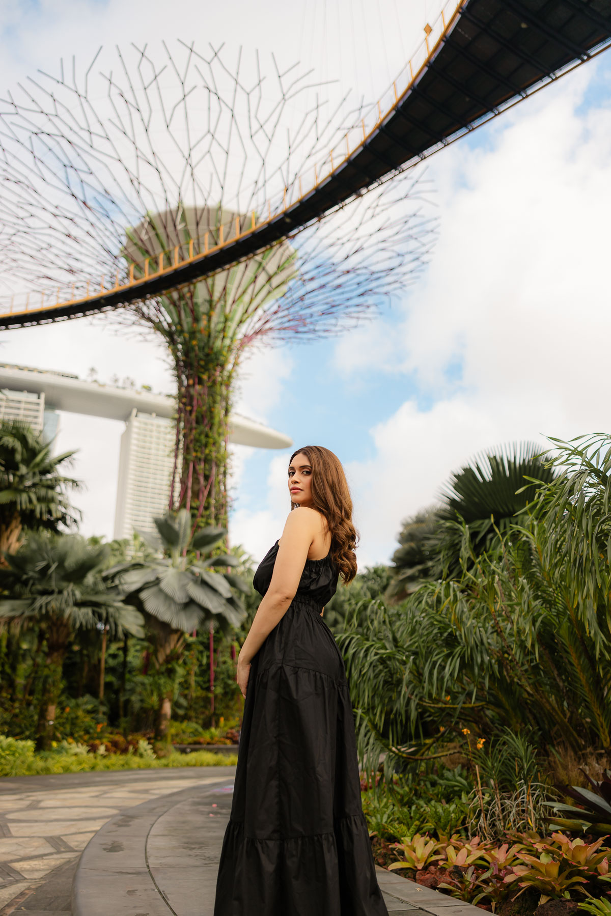 A photoshoot at Gardens by the Bay to remember your solo trip